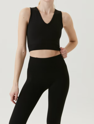 Sthlm Seamless Light Crop Top black beauty