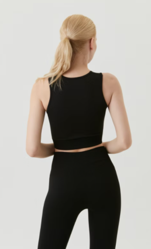 Sthlm Seamless Light Crop Top black beauty