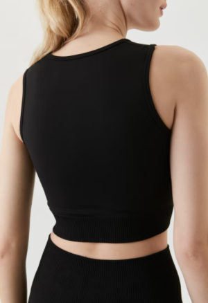 Sthlm Seamless Light Crop Top black beauty