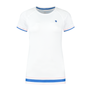 Hypercourt Round Neck Top 156-white/print