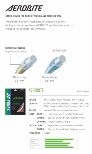 Aerobite (besnaring 1 racket) wit/rood