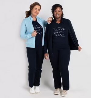 Woman straight hem pant 001 navy