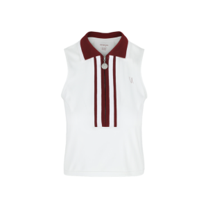 Josephine top white/burgundy