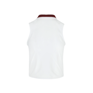 Josephine top white/burgundy